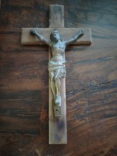 Antiquariato :crocifisso legno-bronzo