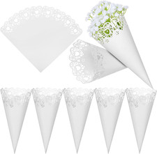 100 Pz Coni Portariso Cuore Bianco Portaconfetti Scatoline Bomboniere Coni Di Co