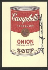 ANDY WARHOL - ZUPPA DI CAMPBELL - CARTOLINA della rivista INTERVISTA - PALERMO 79