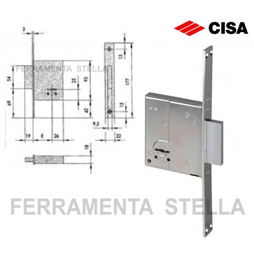 Serratura doppia mappa cisa - mappa,