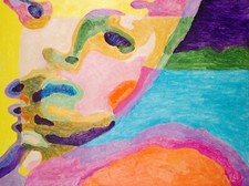 Dipinto olio su tavola Notte