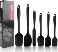 Set Di 6 Spatola Silicone Nero
