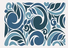 Poster astratto blu - , vortice