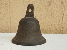 ANTICA XIX secolo CAMPANA CAMPANELLA IN BRONZO FUSIONE UNICA SUONO CHIUSO CUPO