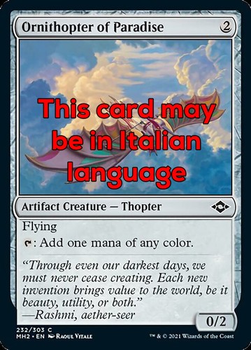 Mtg ornithopter paradise - mtg, of
