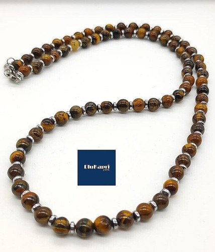Collana uomo pietre naturali