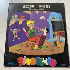 DIAPOSITIVE FUMETTI FILM PELLICOLE VIDEO STORY PINOCCHIO 1970s mupi no super 8
