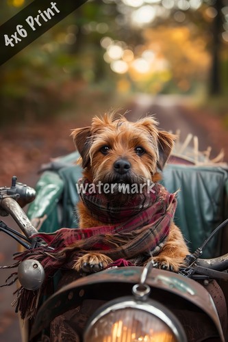 Border terrier sidecar - border, in