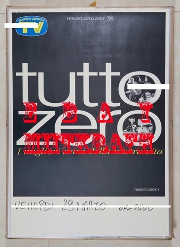 Renato zero 1996 poster - zero, –