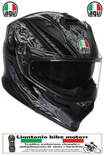 Casco integrale moto pista Agv K7 DAMASCUS BLACK SILVER fibra