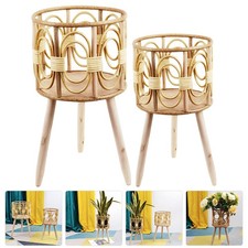  2 Pcs Cestino Porta Oggetti Vasi Da Fiori Per Interni Cesto Di Intrecciati