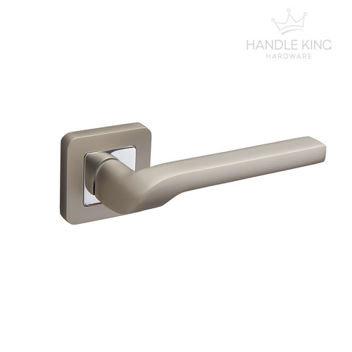 Satin chrome square rose door - satin,