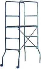 Mini Ponteggio Trabattello in Acciaio con Ruote cm 60x130x190 Marchetti "TRIO"