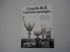 advertising Pubblicità 1982 CRISTALLO RCR ROYAL CRYSTAL ROCK