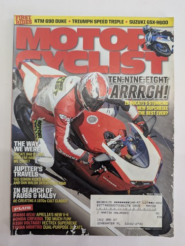 Motorcyclist magazine may 2008 - may,