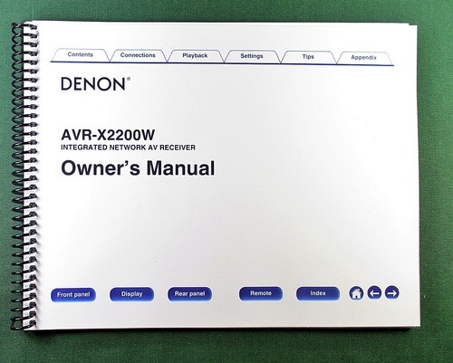 Denon avr x2200w instruction - denon,