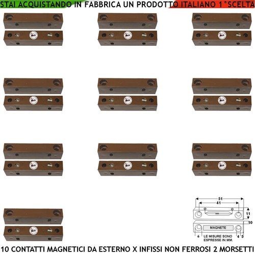 Contatto magnetico allarme - magnetico, 10