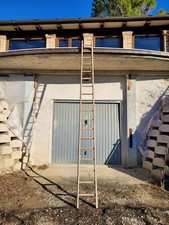 Scala in legno, 4 metri, 18 pioli. Soffitta, giardino, garage, barca.