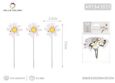 40 FIORI artificiali per BOMBONIERA 2.5x7.5 cm