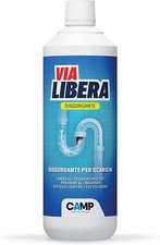 Camp VIA LIBERA, Disgorgante per Scarichi di Lavandini, Docce e WC, 1lt