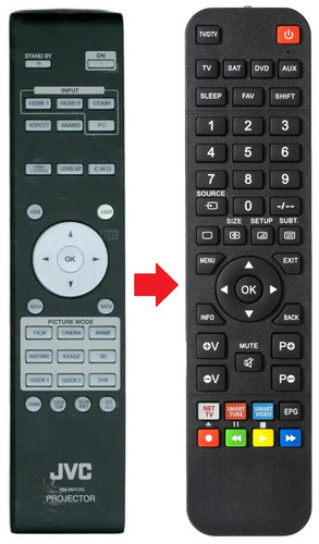 Telecomando adatto per jvc - per,