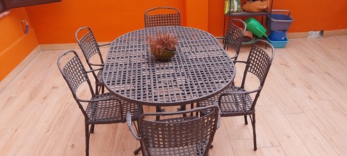 Tavolo terrazzo con sedie - tavolo, da
