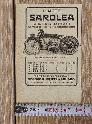 Antica pubblicità 1923 - , moto