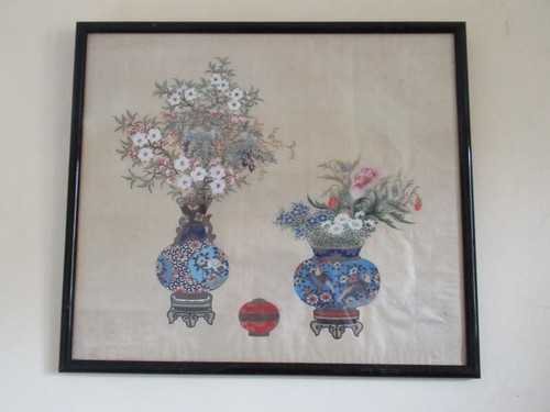 Antico quadro cinese seta - antico,
