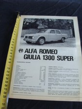 Brochure Alfa Romeo Giulia 1300 super 1 pagina