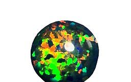 Opale arlecchino nero cabochon - nero,