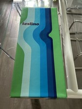 Texlino Tovaglia vintage di puro Lino con 8 tovaglioli ricamata Tonda 163Cm Diam