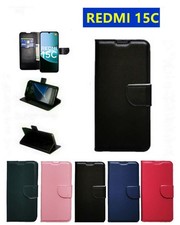 COVER CUSTODIA A LIBRO  CHIUSURA CLIP MAGNETICA PER XIAOMI REDMI 15C