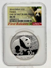 10 Yuan Argento CINA PANDA