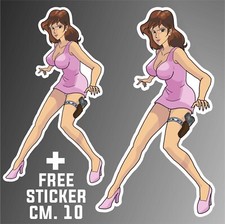 adesivo fujiko mine LUPIN 3 III decal sticker aufkleber + 1 FREE STICKER CM. 10