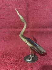Uccello decorativo in Corno Intagliato Cicogna - Gru - Airone vintage - anni '60