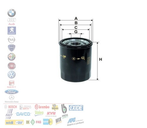 Filtro olio alfa romeo - filtro,
