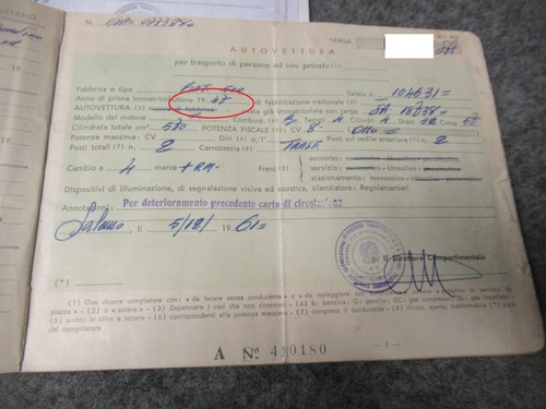 Fiat 500 topolino 1947 - fiat,