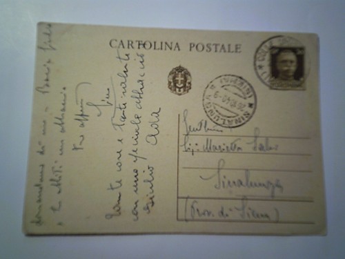 Cartolina viaggiata colle - da,
