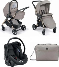 Fluido Easy Passeggino Trio 0-22 Kg + Carrozzina + Seggiolino Auto Beige/Oro Cam