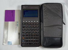 Calcolatrice HP Hewlett Packard 48SX con custodia morbida e guida di riferimento