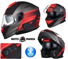 CASCO APRIBILE DELTA CON INTERFONO BLUETOOTH INTEGRATO ROW FLUO RED TITANIUM