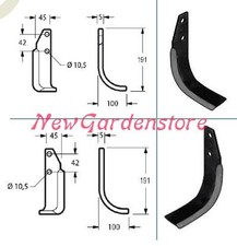 Kit zappe ricambi originali