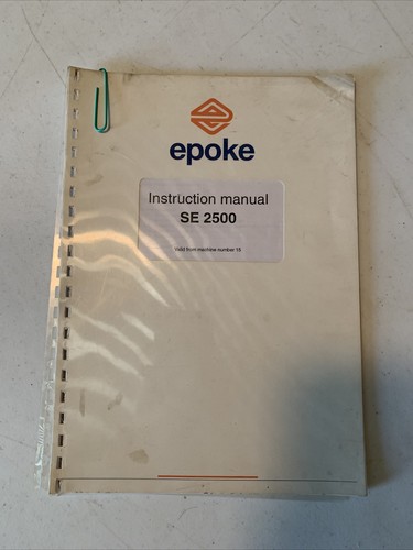 Epoke instruction manual - epoke,