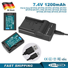 2x 7,4 V NP-FP50 batteria e caricabatterie per Sony NP-FH40 FH50 FH60 FH70 FH100 DCR-DVD150