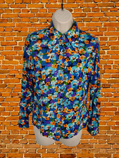 CAMICIA BLUSA VINTAGE BLU