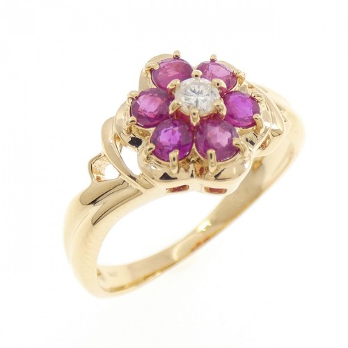Autentico anello k18yg fiore - autentico,