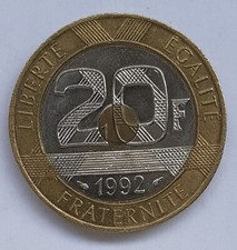20 French Francs 1992 V closed