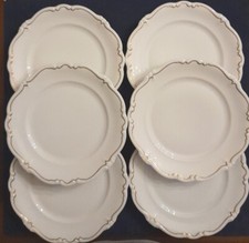 Rosenthal Pompadour Selb Germany Piatti Piani Porcellana Fine Vintage Bordo Oro