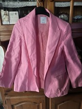 Blazer Rosa Di Mango. 100% Lino