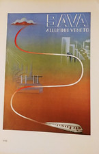 Pubblicità 1941 SAVA ALLUMINIO VENETO ILLUSTRATORE GINO KRAYER   25 x 35 cm.